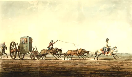 Postvogn, Buenos Aires-provinsen, ca. 1818