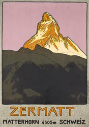 Plakatreklame Zermatt, Sveits