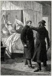Victor Hugo "" Les Miserables"": Jean Valjean, som ble rik under navnet Monsieur Madeleine, har det bra rundt ham. Men fiendens politiinspektør Javert mistenker identiteten hans og ender opp med å arrestere ham, mens Fantine (Cosettes mor) dør. Val