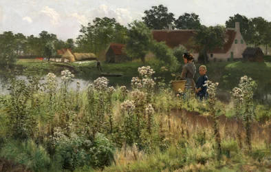 Lys-elven ved Astene, ca. 1885