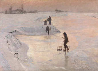 Skøyteløperne, ca. 1891 (olje på lerret)