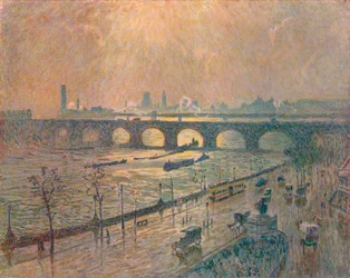 Waterloo Bridge - A Rainy Day, c1917