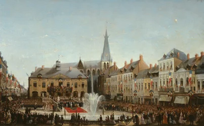 Seremoni for innvielsen av vannet i Lysen i Tourcoing i 1863, 1864