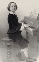 Portrett av fiolinisten og komponisten Henri Ketten 1848-1883.