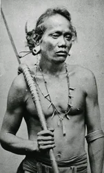 Vietnamesisk eller kambodsjansk stammesjef, ca. 1870-tallet