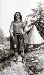 Galla Woman (litho) (bw-bilde)