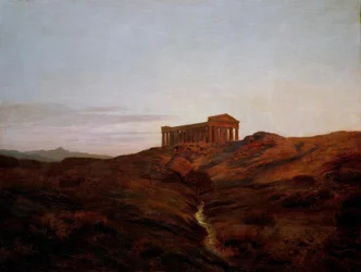 Gammelt land, tempelet til Segesta på Sicilia