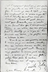 Brev fra Zola til Edouard Manet (1832-83) 1868 (penn og blekk på papir)