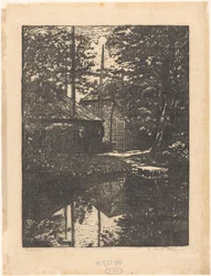 Gård og høyfjøs på vannet