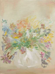 Fargerik blomsterbukett
