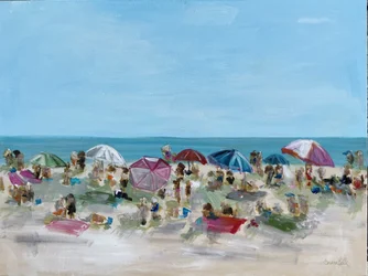 En fargerik dag på stranden