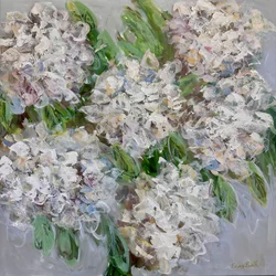 Hvite blomster med struktur