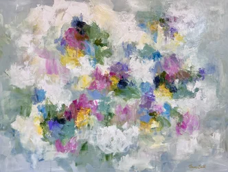 Levende, abstrakt blomstermotiv