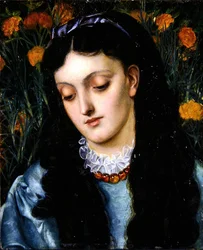 La Belle Jaune Giroflee (olje på panel)