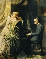På pianoet, 1891