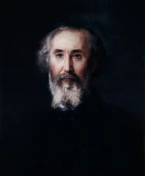 Selvportrett av kunstneren Emmanuel Lansyer, 1800-tallet