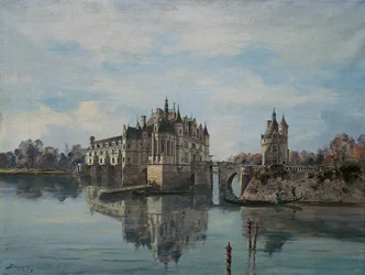 Slottet i Chenonceau, august 1891 (olje på lerret)