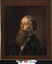 Portrett av Vasily Alexeyevich Yelagin (Elaguine) (1818-1879) av Dmitriev-Mamonov, Emmanuil Alexandrovich (1824-1880). Olje på lerret