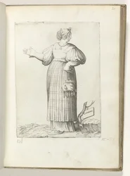 Tysk (tittel på objekt) Vrouw kledd i henhold til tysk modus ca 1550 Holdningene til forskjellige nasjoner i vår tidsalder (serietittel)