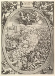 Slaget ved Mühlberg med hæren til Charles V krysset Elben, 1551.