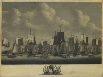 Flåten forlater havnen i Vlissingen, 1804