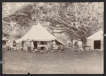 27. J.J. Cotton in topi and tent (b/w photo)   1350514   no       norwegian Successfully Translated  Original: Roy 15 E IV f.14 Edward IV receiving the book from the author, from Anciennes Chroniques dAngleterre, by Jean Batard de Wavrin, c.1470-80 (vellum