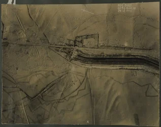 Flyfoto med skyttergraver fra første verdenskrig, 1917