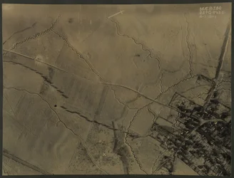 Flyfoto med skyttergraver fra første verdenskrig, 1918