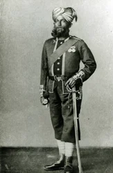 Bengal infanterist, ca. 1900 (s/hvitt-bilde)