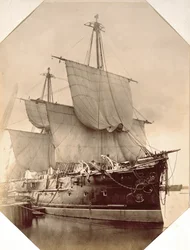 HMS Triumph, 1870 (sepia-bilde)