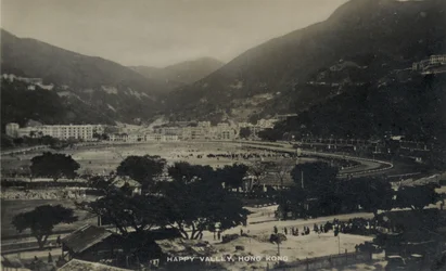 Happy Valley, Hongkong, fra et album med fotografier relatert til tjenesten til Pte H. Chick, 1940