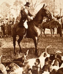 Kong Edward VIII med Beaufort-jakten, 1923