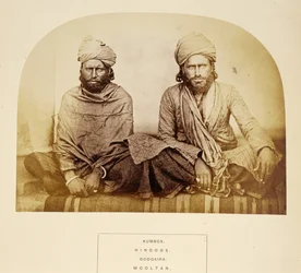 Kumbos, Hindoos, Googaira, Mooltan, fra The People of India, av J. Forbes Watson, utgitt 1868 (albumtrykk)