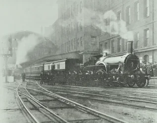 Siste bredsporede tog som forlot Paddington Station, 1892