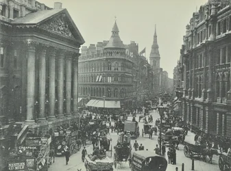 Mappin og Webb, Cheapside, fra Mansion House ser vestover, City of London, 1895