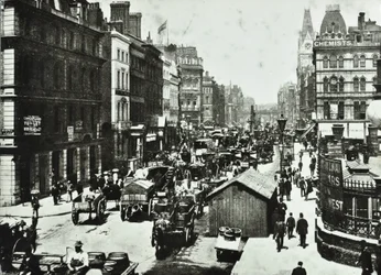 New Bridge Street, ser til Ludgate Circus, City of London, 1890