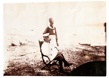 Fotografi fra et album som tilhører Henry Morton Stanley (s/hvitt bilde)