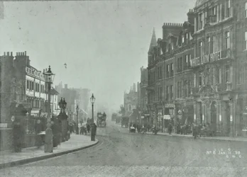 Putney Bridge: innfartsvei fra Putney High Street, 1898