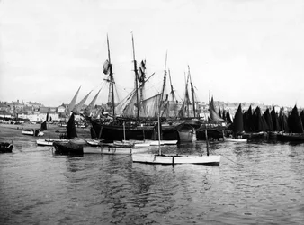 St Ives havn, ca. 1880-99