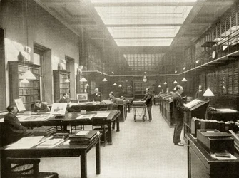 The British Museum Print Room, ca. 1900, fra 