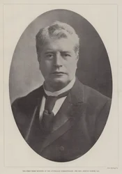 Den første statsministeren i det australske samveldet, den ærede Edmund Barton, QC