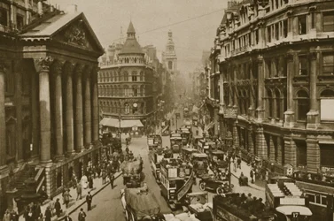 The Mansion House, offisiell residens til Lord Mayor of London (sepia-bilde)