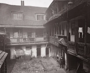 The Oxford Arms in Warwick Lane, 1875, fra Historic London Buildings av Alfred und John Bool (f.1850-1900) og Henry Dixon (1820-92)