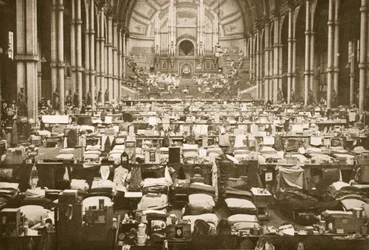 The Sleeping Hall, Alexandra Palace, illustrasjon fra tyske fanger i Storbritannia (fotogravyr)