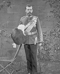 Tsar Nicholas II iført uniformen til Royal Scots Greys