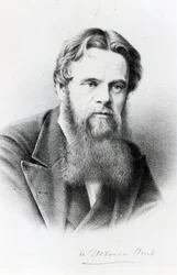 William Holman Hunt, gravering etter et fotografi, ca. 1865