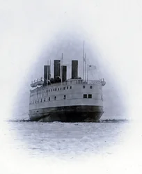 Hagenr. 647, Baikal. Viser en akterskive av den isbrytende togfergedamperen Baikal