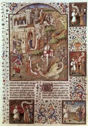 17294, fol 448 St. George dreper Dragons