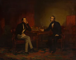 A Conversation Piece, ca. 1840 (olje på lerret)