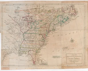 ET SETT MED PLANER OG FORTER I AMERIKA, redusert fra faktiske oppmålinger. 1765